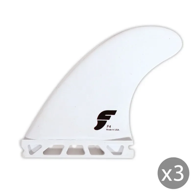 Vente Flash AILERONS FUTURES FINS F4 THERMOTECH SMALL BLANC SET DE 3