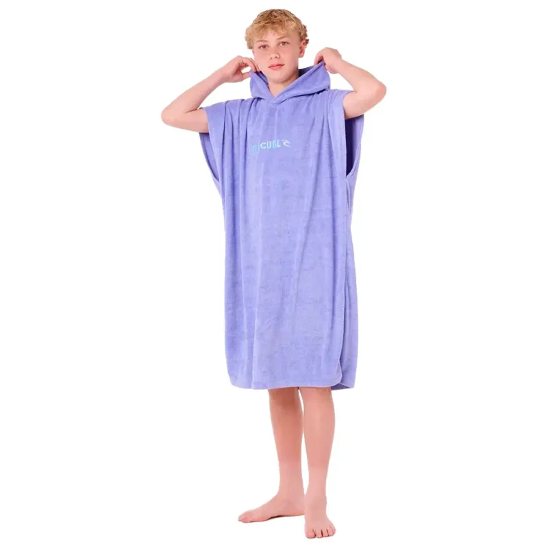 Poncho Surf Rip Curl Brand Hooded Towel Boy Bright Blue Soldes