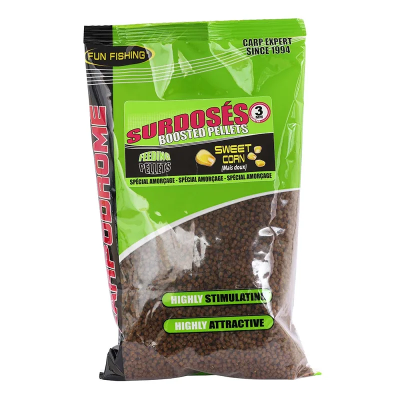 Haute Qualité Pellets d‘amorçage coup fun fishing moelleux sweet corn 700g