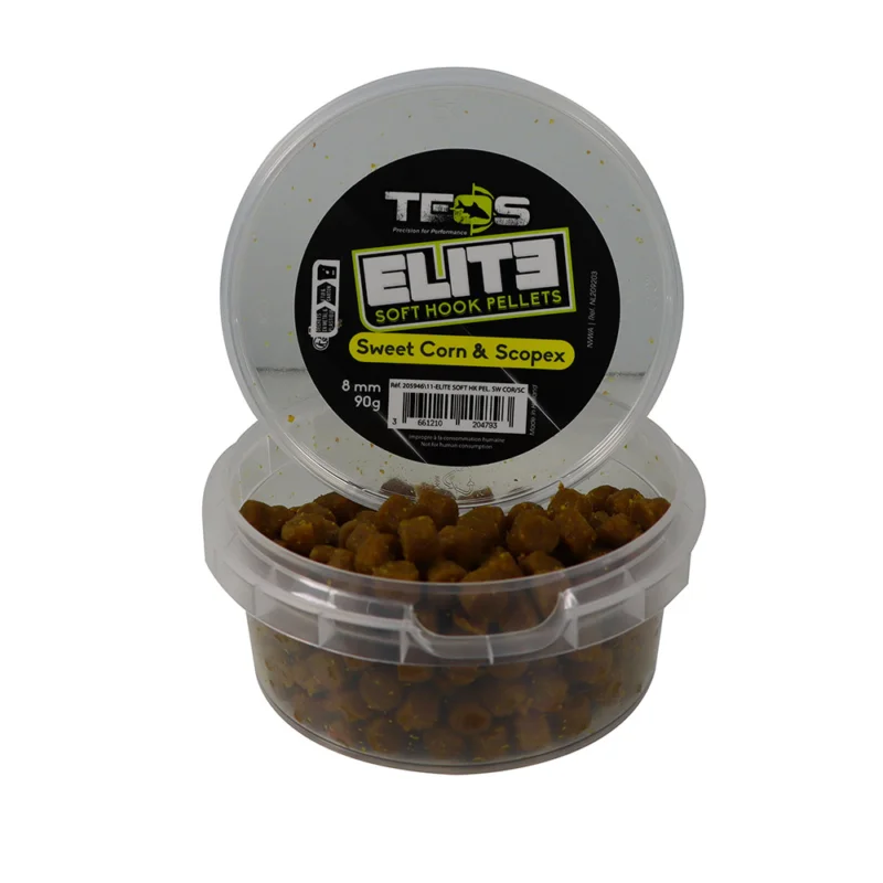 Super Prix Pellets Soft Hook Teos Elite Sweet Corn/Scopex 8mm 90g