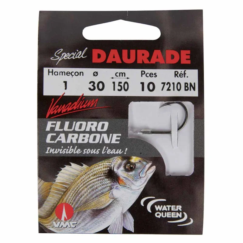 10 hameçons montés water queen flurocarbon + vanadium spécial daurade Achat Immédiat
