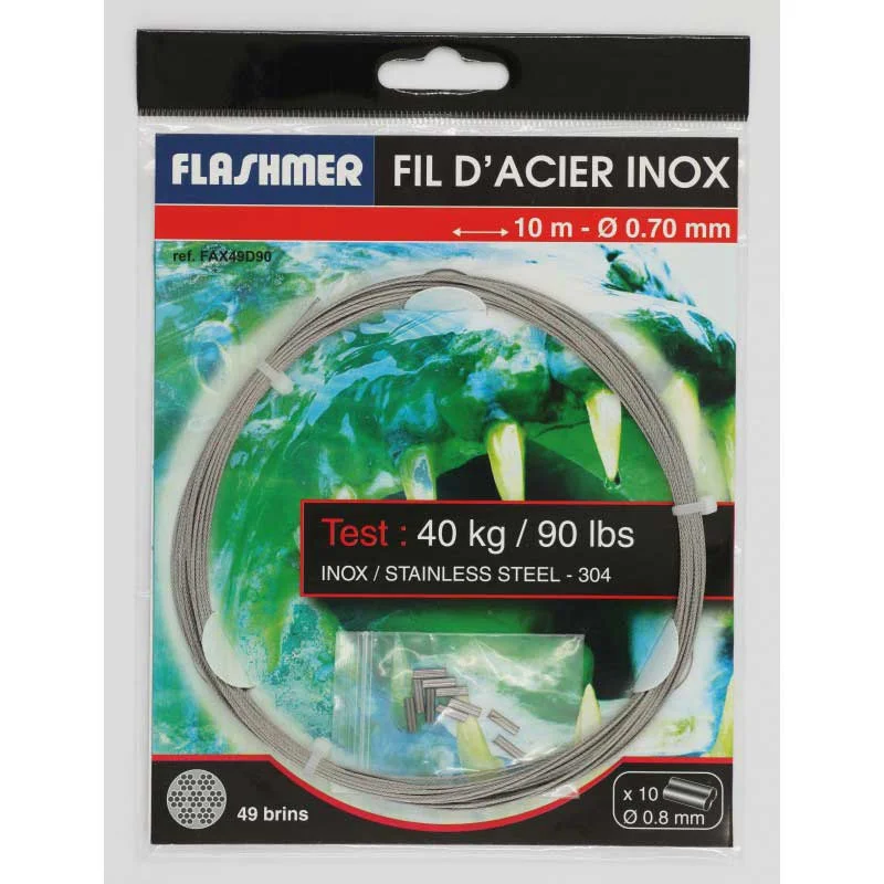 Fil d’acier explorer tackle avec tressage en 49 brins (10m) Jusqu'à Épuisement Des Stocks