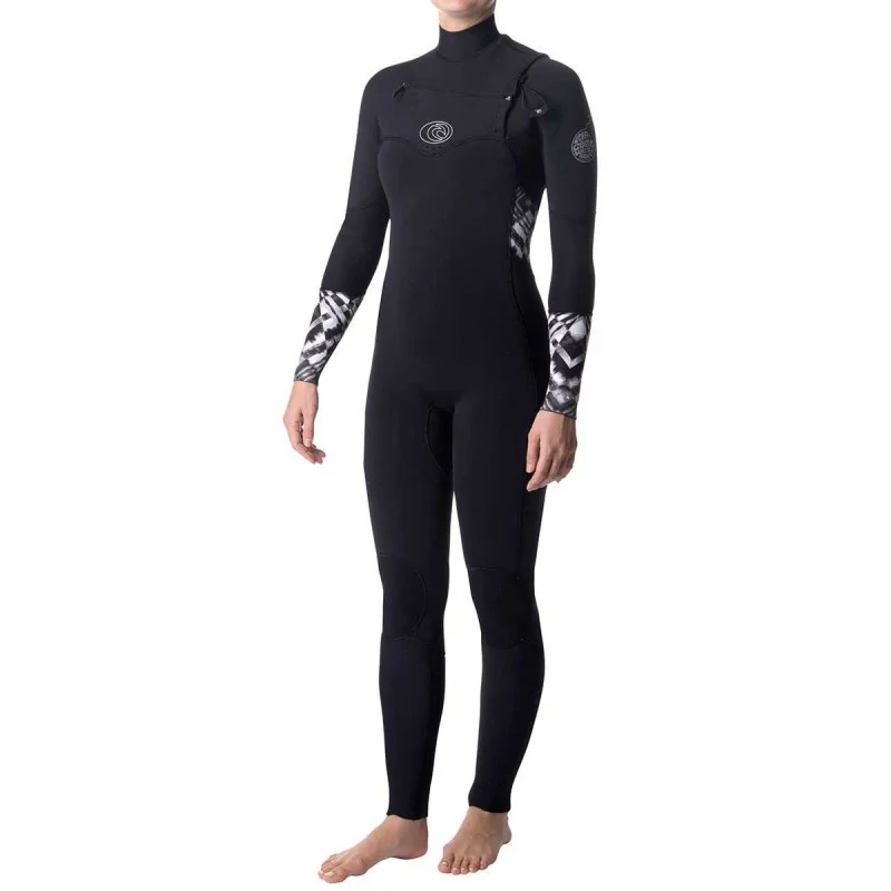 Combinaison Rip Curl WMNS Flash Bomb 5/3 Front Zip 2018 Black & White Commander Vite