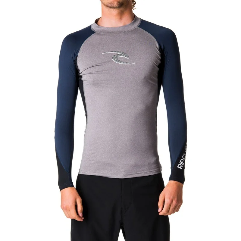 Prix Bas Lycra Rip Curl Wave L/SL UV Tee Grey Taille