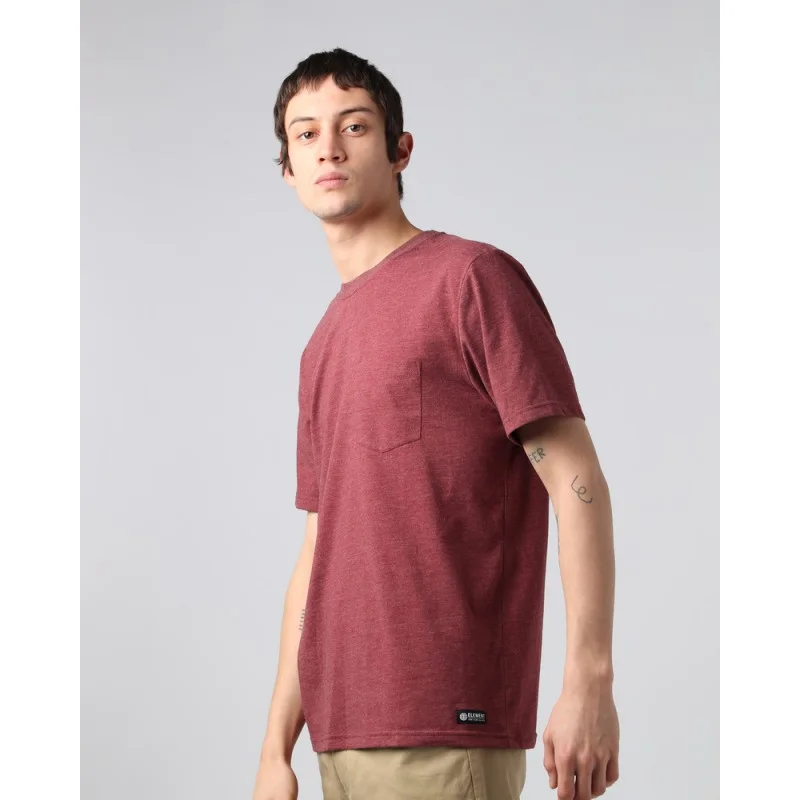 Acheter Direct T-Shirt Element Basic Pocket Crew Oxblood Heather