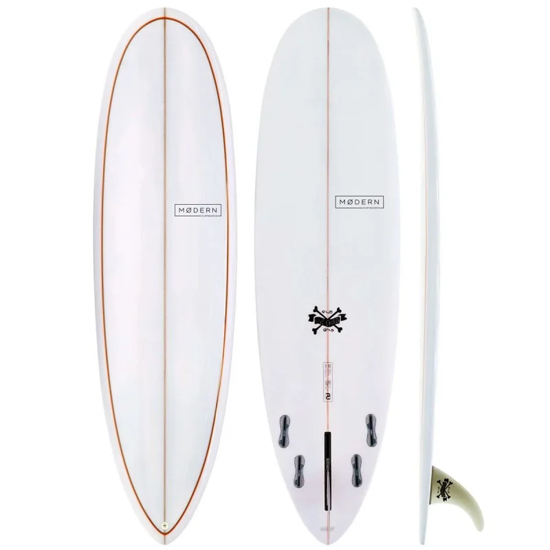 Dernière Chance Planche de Surf Modern Surfboards Love Child PU Grey Org Pinlines / FCS II