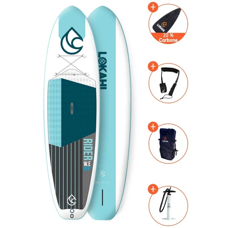 Pack SUP Gonflable Lokahi W.E Rider 10‘6 + paddle 20% Bon Plan