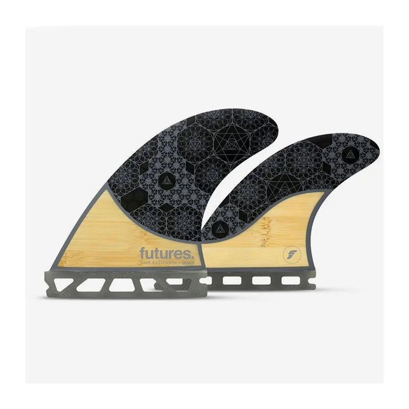 Expédition Rapide Ailerons Futures Quad - Rasta bamboo et carbon