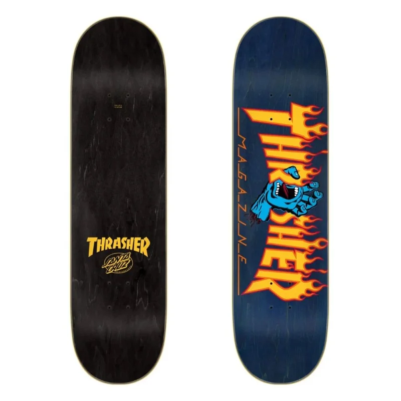 PLANCHE DE SKATE SANTA CRUZ THRASHER SCREAMING FLAME LOGO 8.25 X 31 Authentique