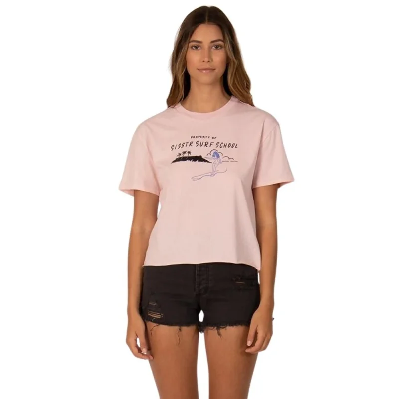Solde T-SHIRT SISSTREVOLUTION SURF SCHOOL CROP