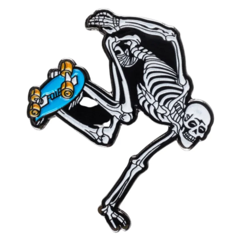 PIN POWELL PERALTA LAPEL SKATEBOARD SKELETON Retour Gratuit