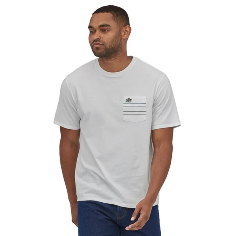 Achetez Aujourd'hui T-SHIRT PATAGONIA LINE LOGO RIDGE STRIPE ORG POCKET