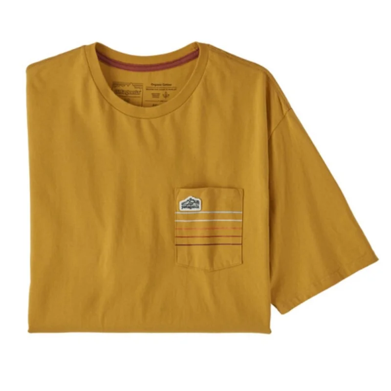 Réduction T-SHIRT PATAGONIA LINE LOGO RIDGE STRIPE ORG POCKET