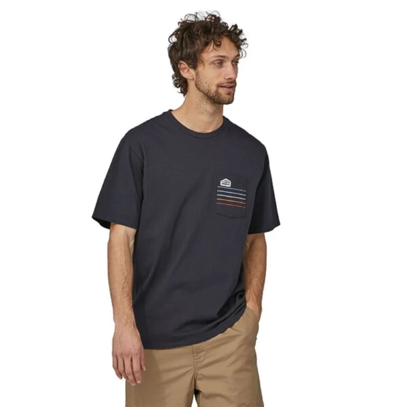 T-SHIRT PATAGONIA LINE LOGO RIDGE STRIPE ORG POCKET Acheter Direct