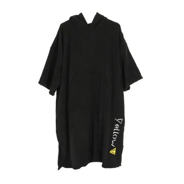Yellow-V Surf Poncho Adult Microfiber Changing Towel Black Expédition Rapide