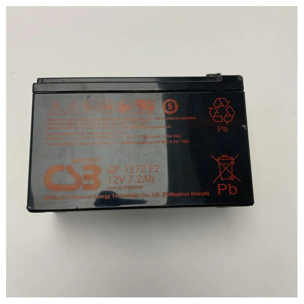 CSB Lead Battery GP1272/CSB 7-12 F2 12V 7Ah Faston 6.3mm Remise