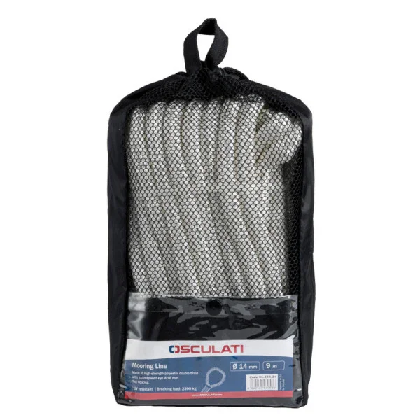 Osculati Mooring Line Black with Bag 14 mm x 9 m - 06.444.94 Soldes