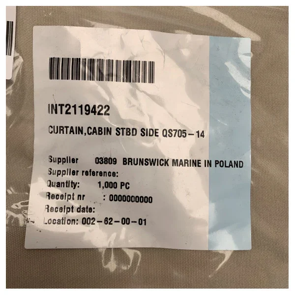 Quicksilver Activ 705 Starboard Side Cabin Curtain Beige - 2119422 Affaire À Saisir