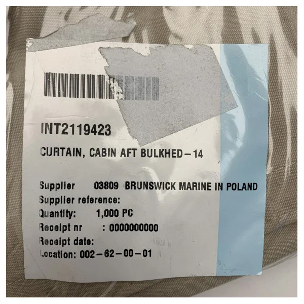 Quicksilver Activ 705 Aft Cabin Bulkhead Curtain Beige - 2119423 Commander Vite