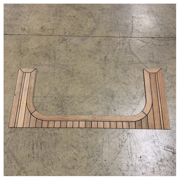 Nouvelle Collection Teak Marine Flooring Panel for Aft Deck with Anti-Slip Rubber Inserts - 2217175
