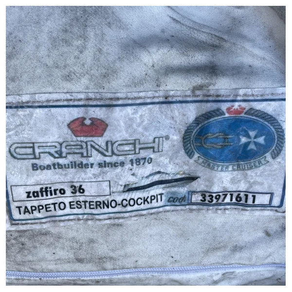 Populaire Cranchi Zaffiro 36 blue coated cockpit anti-slip Carpet original - 33971611