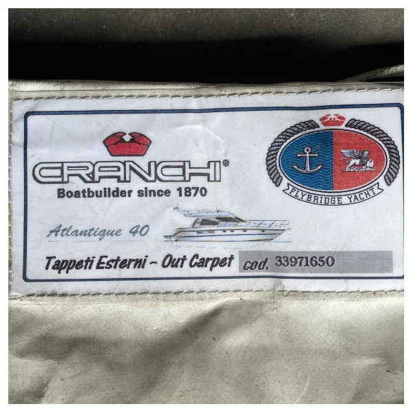 Must-Have Cranchi Atlantique 40 Durable Outdoor Marine Non-Slip Carpet for Cockpit - 33971650