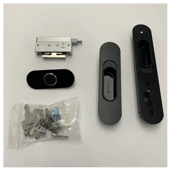 Produit De Marque Southco Black Marine Side Door Lock Set with Handles and Cylinder Lock