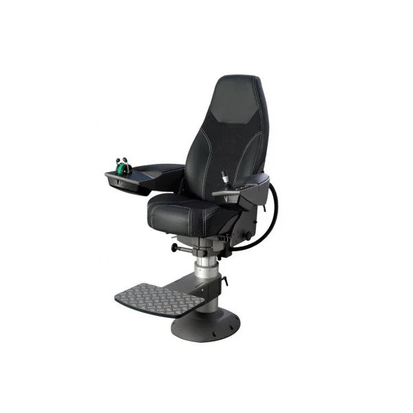 Bon Marché Norsap NS1700 Pilot Seat with Fixed Seat Support Black Leather