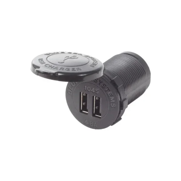 Jusqu'à Épuisement Des Stocks Blue Sea Marine Dual USB Charger 12V/24V met Slim Snelladen - 1045-BSS