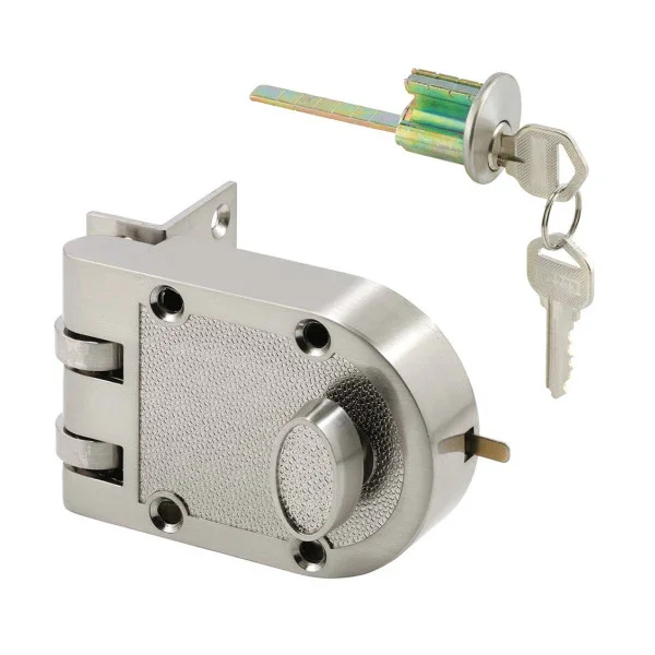 Satin Nickel Jimmy Resistant Single Cylinder Deadlock - U10817 Pas Cher