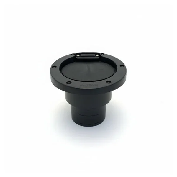 Vetus Tru-Hull Plastic Exhaust Output with Valve D75 mm Black - TRC75PV Commander Vite