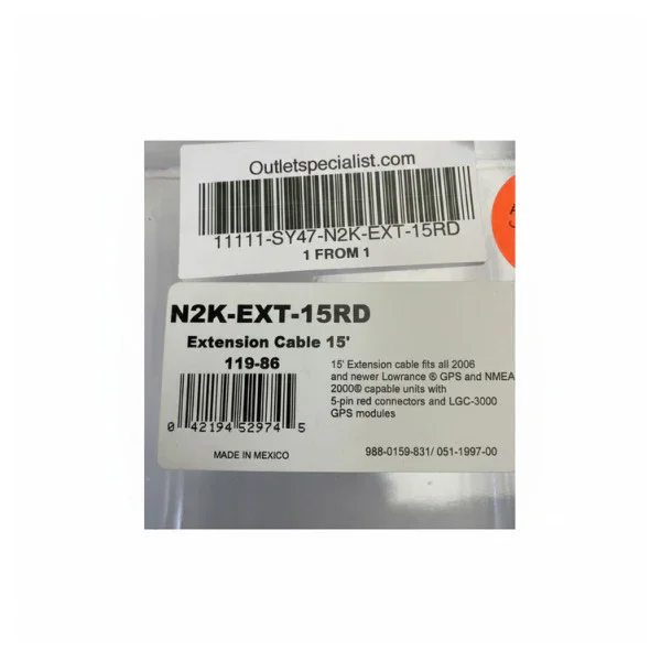 Lowrance N2K-EXT-15RD NMEA 2000 Backbone Extension Cable - 4.5m 15ft Dernière Chance
