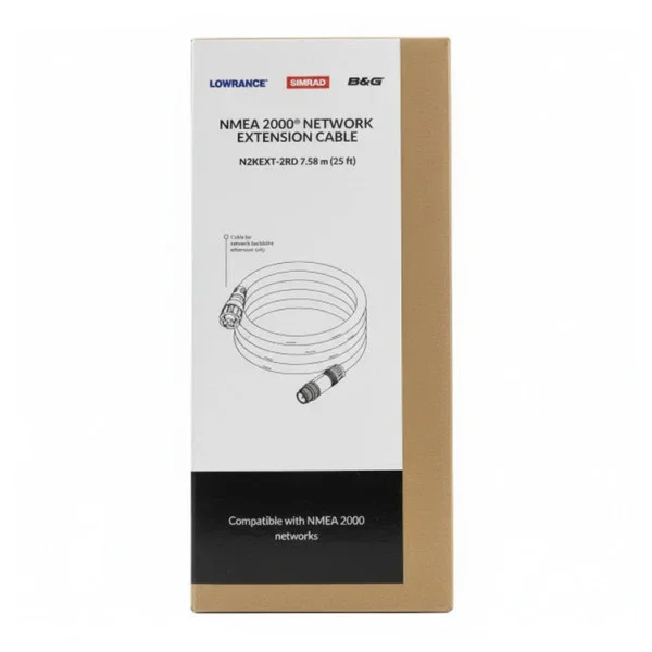 Prix Bas Simrad N2KEXT-2RD-25FT NMEA 2000 Backbone Extension Cable - 7.6m 25ft