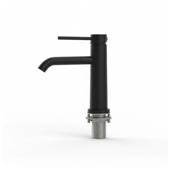 Single Lever Washbasin Water Tap Black Coated - WK011 Quantité Limitée