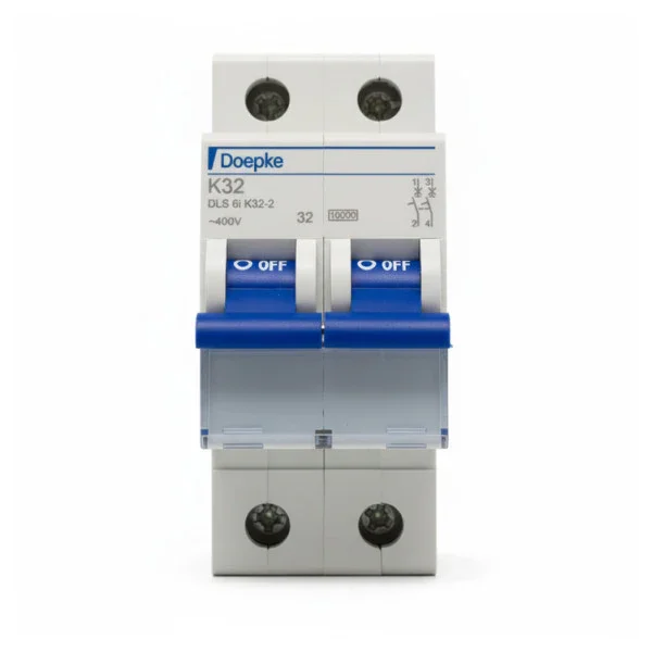 6x Doepke DLS6i K32-2 Marine Circuit Breaker 2-Pole 32A Top Vente