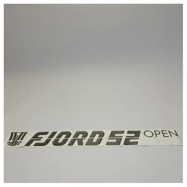 Fjord 52 Open Brushed Anthracite Hull Sticker with Logo 771 x 85 mm - TBZ1140 Usine Directe