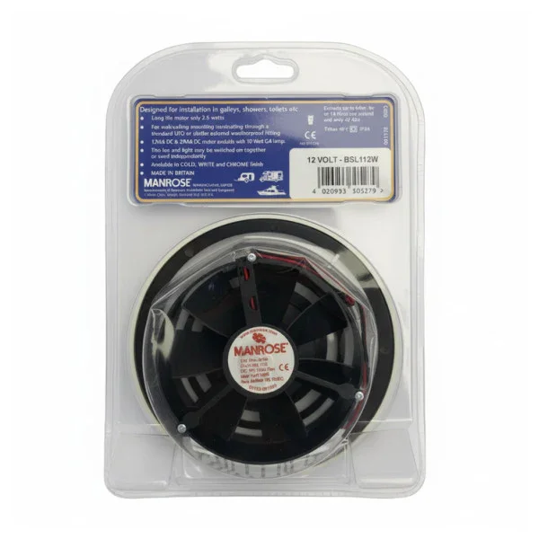 Remise Osculati BSL112W 12V Extraction Fan with Light - 13.580.12