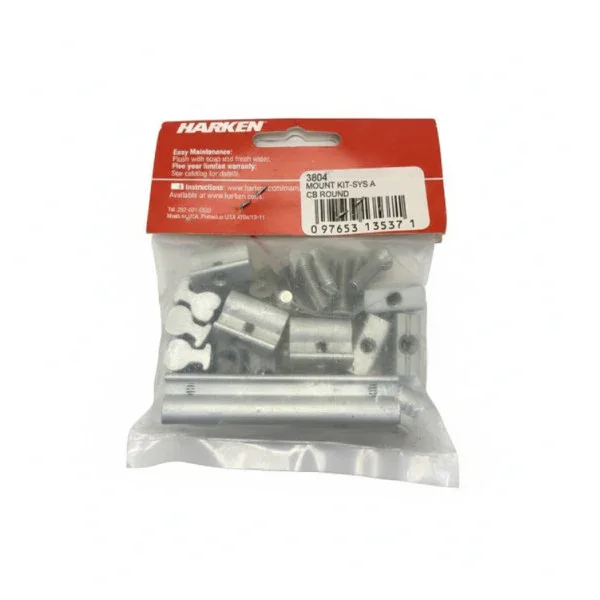 Harken 3804 22 mm Aluminium Track Mounting Kit Round Mast Groove Quantité Limitée
