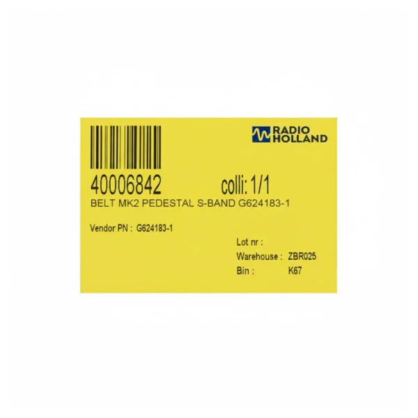 Gates MK2 Pedestal S-Band Belt - G624183-1 Populaire