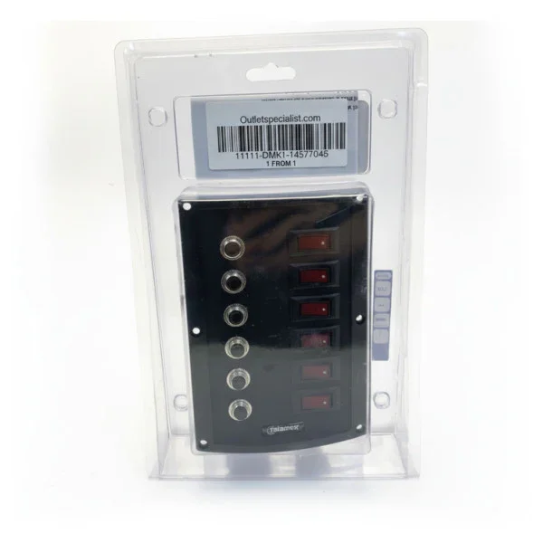 Talamex 6-Function Electric Switch Panel with Fuses - 14577046 Jusqu'à Épuisement Des Stocks