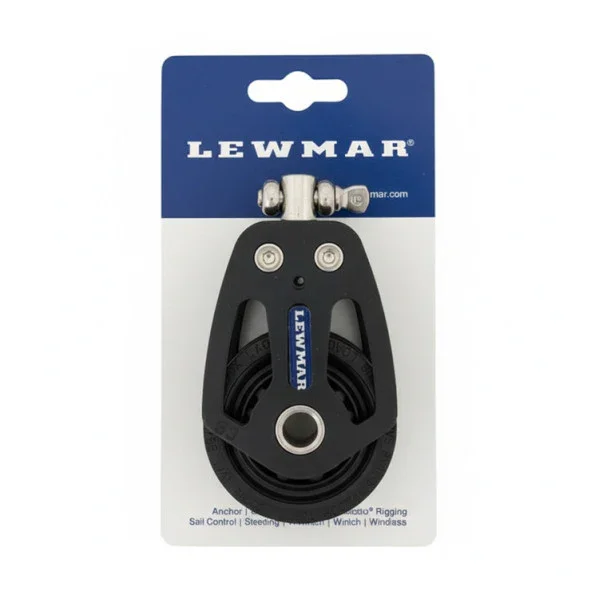 Authentique Lewmar HTX 60mm Single Rigging Block Black - 29196002
