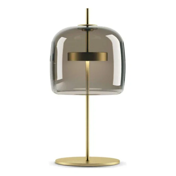 Vistosi Jube LT P Table Lamp Smoky Grey D23cm met Goud Seulement Aujourd'hui