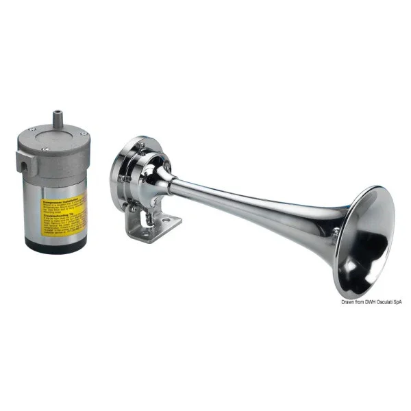 Nouvel Arrivage Osculati Marco Electric Air Horn 24V - RINA Certified - Chrome - 21.442.24