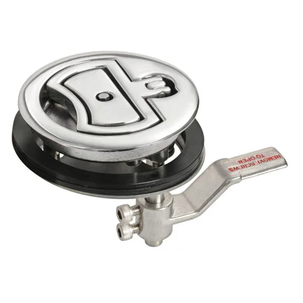 Nouvel Arrivage Osculati Flush Latch Hatch Lock with Key Stainless Steel D90 mm - 38-152-61