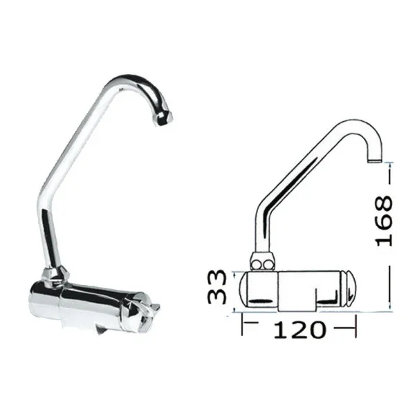 Quantité Limitée Osculati Chrome Star Series Mixer Tap Foldable Hot/Cold - 17.049.00