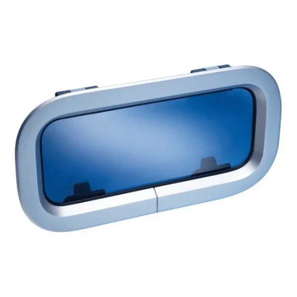 Bon Marché Lewmar Opening Porthole with Flyscreen Screen - Boat Window - 449 x 191 mm - 393320200
