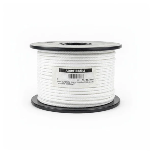 Nouvelle Collection Osculati Shock Cord Rope White 8mm - 100m Roll - Shockcord Marine - 63.173.08