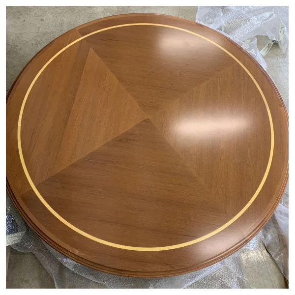 Ferretti Teak Round Table Blade High Gloss - 140 cm - 51813 Commande En Gros