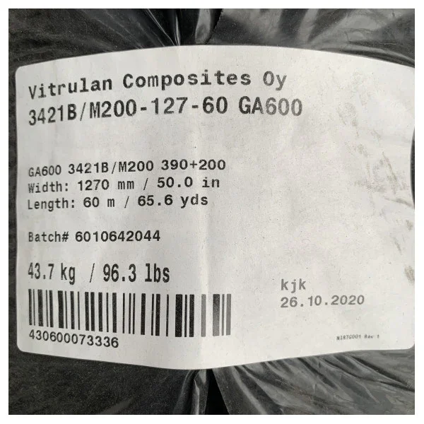 Vitrulan GA600 Marine Fiberglass Composite Fabric 1270mm L60m Prix Bas