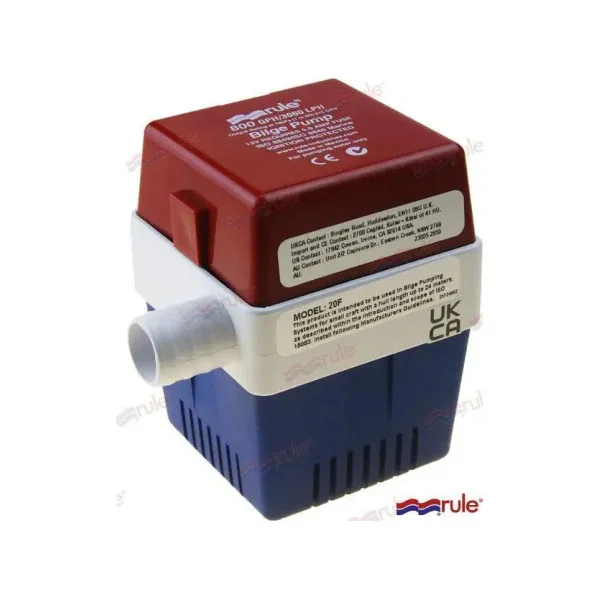 Rule 800 GPH Submersible Marine Bilge Pump 12V - 20F Square Series Satisfait Ou Remboursé